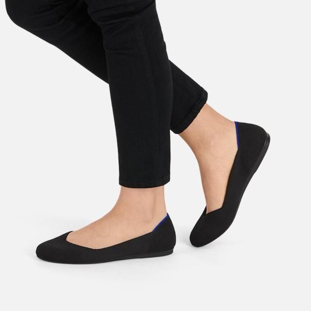 New, $129, ROTHY'S Black "The Flat" Shoes - 7